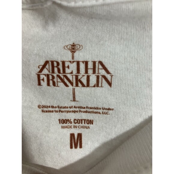 NWT Licensed Aretha Franklin Queen Of Soul Graphic Band Tee T-Shirt Medium - Picture 4 of 6